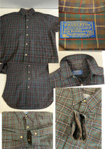 ペンドルトン PENDLETON 70's 70s 70年代 ボードシャツ ウールシャツ WOOL チェック  MADE IN USA アメリカ製 ヴィンテージ vintage 長袖シャツ グリーン Mサイズ 101MT-3644