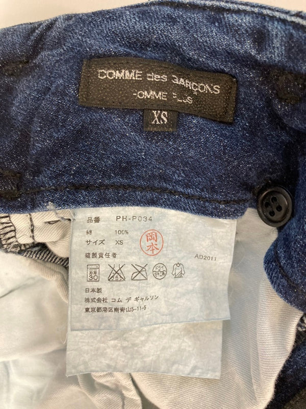 コムデギャルソン COMME des GARCONS HOMME PLUS 2タックワイドデニムパンツ ジーンズ PH-P034 デニム ネイビー SSサイズ XS 101MB-515