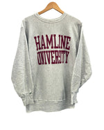 チャンピオン Champion 90s 90's 90年代 刺繍タグ REVERSE WEAVWE リバースウィーブ カレッジ HAMLINE UNIVERSITY XL スウェット グレー LLサイズ 101MT-2888