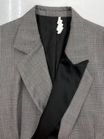 ソウシオオツキ SOSHIOTSUKI 19AW DOUBLE SMOKING SUITS スモーキング テーラード ジャケット アウター 灰 S19AWJKT01 サイズ 44 ジャケット チェック グレー 104MT-1623