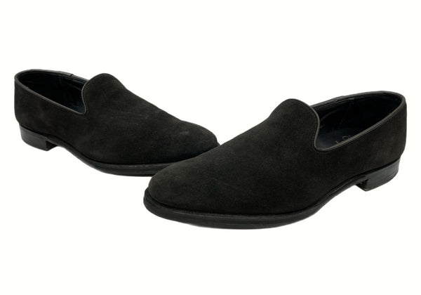 クロケットアンドジョーンズ CROCKETT&JONES KENSINGTON 3 ケンジントン スエード ローファー スリッポン シューズ 黒 26191 メンズ靴 ブーツ デザート ブラック サイズ 7Ｅ 104S-681