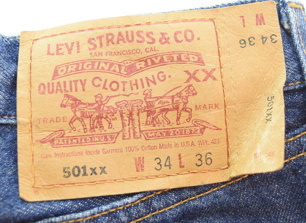 リーバイス Levi's 90s 501xx USA製 デニムパンツ34 36  501-6200  デニム ブルー 103MB-681