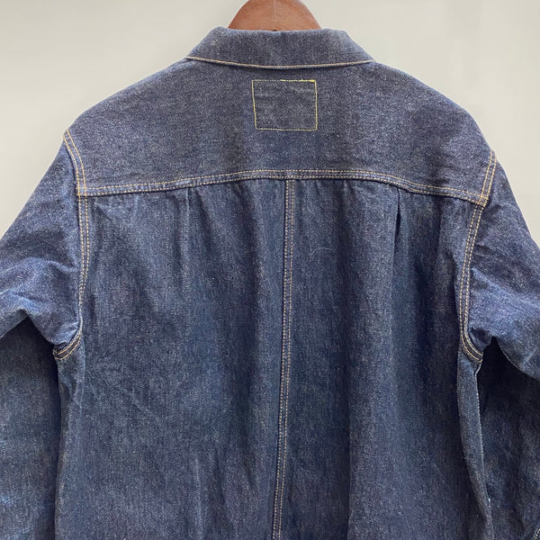 【曜日割引対象外】 ティーシービージーンズ TCB JEANS 30’s 復刻 Denim Jacket 1st ジャケット ブルー 42サイズ 201MT-4424 VB