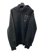 シュプリーム SUPREME 22AW S Logo Hooded Sweatshirt Sロゴ フーデッド スウェット プルオーバー 黒 パーカ 刺繍 ブラック XLサイズ 104MT-714