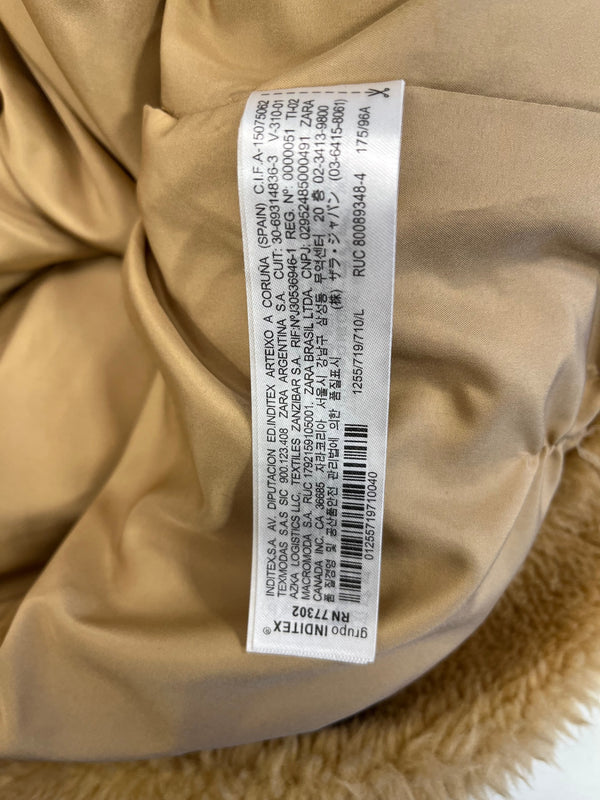 ザラ ZARA テディコート ボアコート  ジャケット ブラウン USA:L 101LT-222