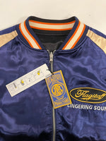 フラッグスタッフ FLAG STUFF SNOOPY スヌーピー 刺繍 リバーシブル スカジャン フラッグスタッフ チョッパー バイク ウッドストック 403953 ジャケット ネイビー Lサイズ 101MT-5386