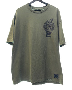 エムアンドエム M&M CUSTOM PERFORMANCE MASSES T-SHIRT SAW バックプリント 死神 グラフィック 緑 Tシャツ プリント カーキ LLサイズ 104MT-70