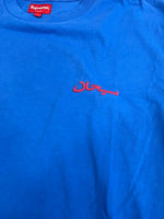シュプリーム SUPREME 21AW Arabic Logo Washed S/S Tee アラビア ロゴ ウォッシュド Tシャツ ロゴ刺繍 青 Tシャツ ブルー Lサイズ 101MT-5042