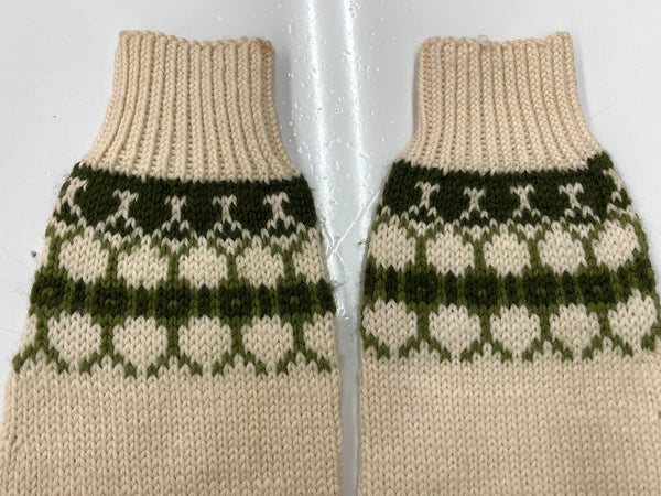 ヴィンテージ vintage Marius 50s 60s 50年代 60年代 ボートネック ノルウェー ニット 生成り 緑 セーター ライン ベージュ 104MT-2241