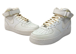 ナイキ NIKE 10年製 AIR FORCE 1 MID 07 エア フォース ミッド ベルト シューズ 白 315123-111 メンズ靴 スニーカー ホワイト 27.5cm 104S-1019