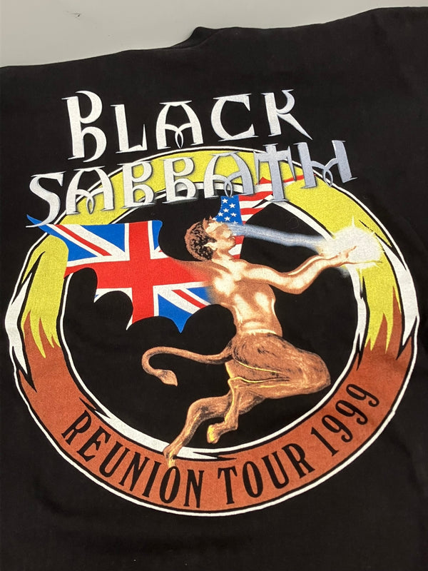 バンド band 90's 90年代 CRONIES Black Sabbath REUNION TOUR 1999 ブラックサバス ツアーT VINTAGE ヴィンテージ XL Tシャツ ブラック LLサイズ 101MT-4923