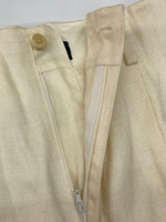 ラルフローレン RalphLauren 90s LINEN 2TUCK SLACKS PANTS リネン タック スラックス パンツ ジップフライ IMPACT21 白 無地 スラックス ホワイト サイズ 9 104MB-355