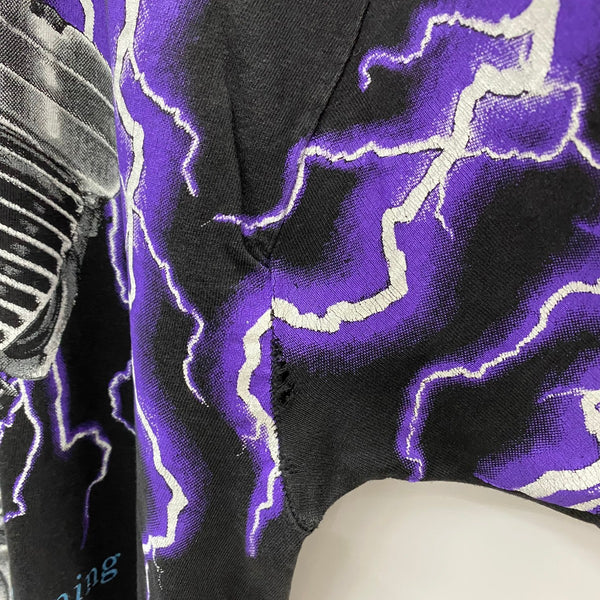 【曜日割引対象外】 ハーレーダビッドソン Harley Davidson 90's Thunder & Lightning USA製 Hanes Tシャツ ブラック XLサイズ 201MT-4201 VB