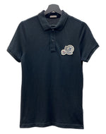 モンクレール MONCLER MAGLIA POLO MANICA CORTA マグリア ポロ マニカ コルタ ポロシャツ 半袖 ワッペン 刺繍 黒 D20918304200 84556 半袖ポロシャツ ロゴ ブラック Sサイズ 104MT-1645