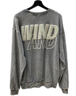 ウィンダンシー WIND AND SEA SEA CHENILLE EMB SULFUR CREW NECK  スウェット トレーナー ウォッシュ加工 灰色 WDS-O-SIG-24-Q2-CS-01 スウェット 刺繍 グレー Lサイズ 104MT-1569