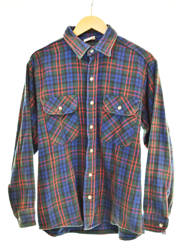 ファイブブラザー  FIVE BROTHER USA製 90s ヘビーネルシャツ チェック ワークシャツ  長袖シャツ マルチカラー Mサイズ 103MT-3436