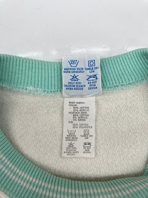 チャンピオン Champion REVERSE WEAVE リバースウィーブ 90s 90年代 USA製 刺繍タグ ヴィンテージ リブライン カレッジ スウェット プリント ホワイト Mサイズ 104MT-2276