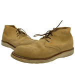 【曜日割引対象外】 レッドウィング RED WING WORK CHUKKA USA製 チャッカブーツ スエード 9 1/2D 3143 メンズ靴 ブーツ チャッカ ベージュ 27.5cmサイズ 201-shoes1372 VB