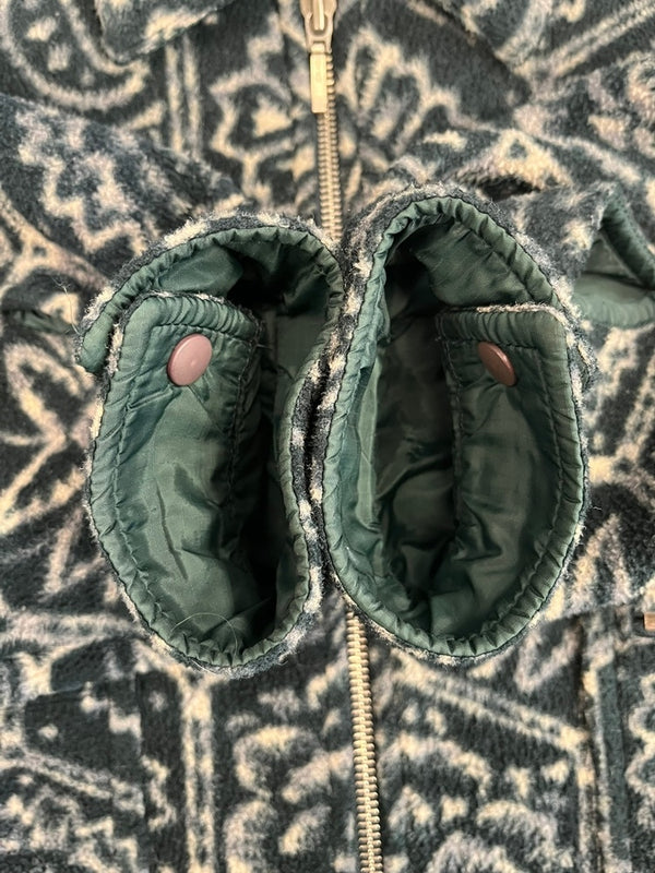 パタゴニア PATAGONIA 90s 90年代 総柄 シンチラ オーバーシャツ ヘキサゴン USA製 アメリカ製 25012 ジャケット グリーン Lサイズ 101MT-4718