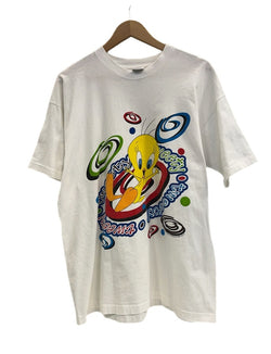 US US古着 90s ©1997 ヴィンテージ Vintage TWEETY トゥイーティ ルーニーチューンズ キャラT シングルステッチ XL Tシャツ ホワイト LLサイズ 101MT-4848