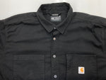 カーハート Carhartt RUGGED FLEX RELAXED FIT SHIRT JACKET シャツジャケット フリース ライナー 黒 ジャケット 無地 ブラック 2XLサイズ 104MT-1937
