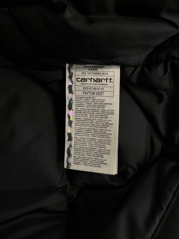 カーハート Carhartt WIP PAYTON VESTペイトンベスト 黒 中綿ベスト ベスト ブラック Mサイズ 101MT-4840