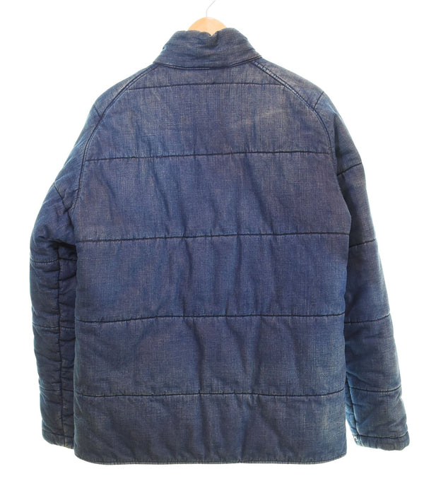 ア ベイシング エイプ A BATHING APE  Indigo Denim Puffer Jacket 中綿 パディング デニム  ジャケット ウォッシュ加工  ジャケット ブルー Sサイズ 103MT-2603