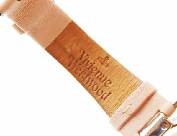 ヴィヴィアン・ウエストウッド Vivienne Westwood オーブチャーム パステル ピンク レザー 腕時計 レディース腕時計103T-54