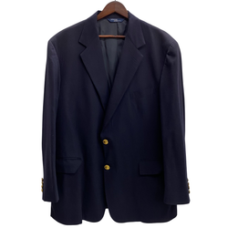 【曜日割引対象外】 ラルフローレン RALPH LAUREN 80's 90's 紺ブレ 金ボタン テーラードジャケット USA製 ジャケット ネイビー 201MT-4492 VB