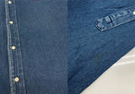 ラルフローレン RalphLauren POLO COUNTRY 90s BUTTONDOWN DENIM SHIRT ボタンダウン デニム シャツ ワーク 長袖 インディゴ 青 長袖シャツ ロゴ ブルー Lサイズ 104MT-2266