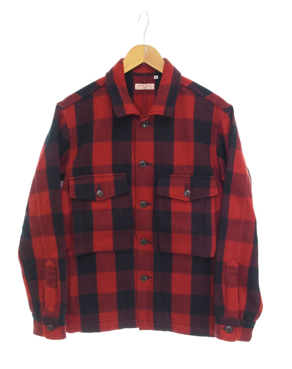シュガーケーンライト   SUGAR CANE LIGHT WOOL CHECK UTILITY JACKET ウールチェック ユーティリティ ジャケット 赤 SC14035 ジャケット レッド Sサイズ 103MT-2446