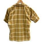 ヴィンテージ vintage 60’s~ 60年代~ Arrow King Cotton オープンカラーシャツ 開襟 ループカラー チェック ボックス 半袖シャツ ブラウン Mサイズ 101MT-4899