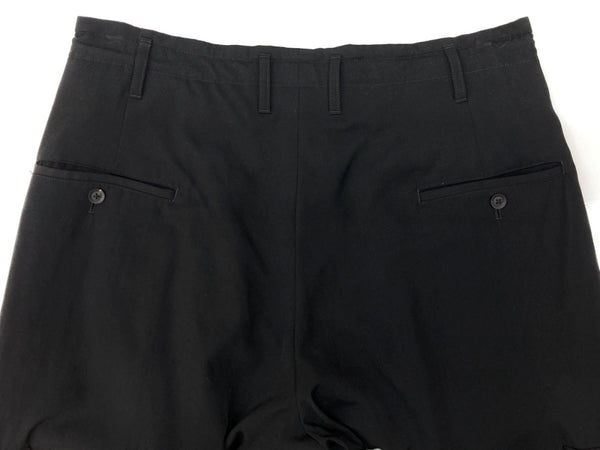 ヨウジヤマモト Yohji Yamamoto POUR HOMME 19AW Wrinkled Gabardine Hem Adjusted Pants ギャバジン パンツ カーゴ ズボン 黒 無地 HC-P28-100 カーゴパンツ ブラック サイズ 2 104MB-371