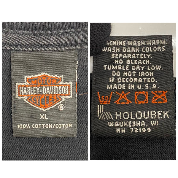 【曜日割引対象外】 ハーレーダビッドソン Harley-Davidson Buell American Motorcycles USA製 Tシャツ ブラック XLサイズ 201MT-4098 VB
