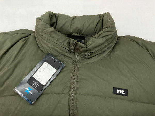 エフティーシー FTC PERTEX DOWN JACKET パーテックス ダウン ジャケット OUTER アウター KHAKI 緑 GREEN グリーン FTC022AWJ18 ジャケット ワンポイント カーキ Lサイズ 104MT-683