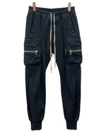 リックオウエンス Rick Owens 21SS MASTODON CARGO PANTS マストドン カーゴ パンツ スウェット ボタン ズボン 黒 無地 RU21S6396-BA カーゴパンツ ブラック US 38 104MB-384