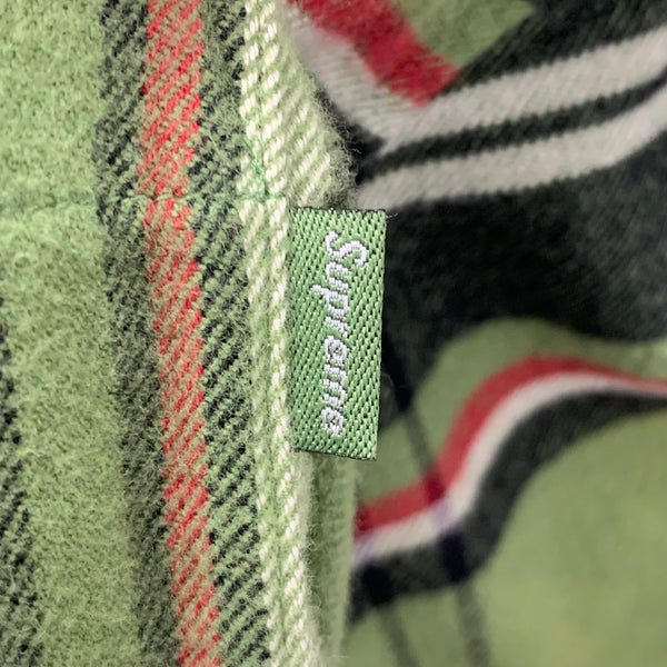 シュプリーム SUPREME 20FW tartan flannelshirt ネルシャツ 長袖シャツ グリーン XLサイズ 201MT-4370