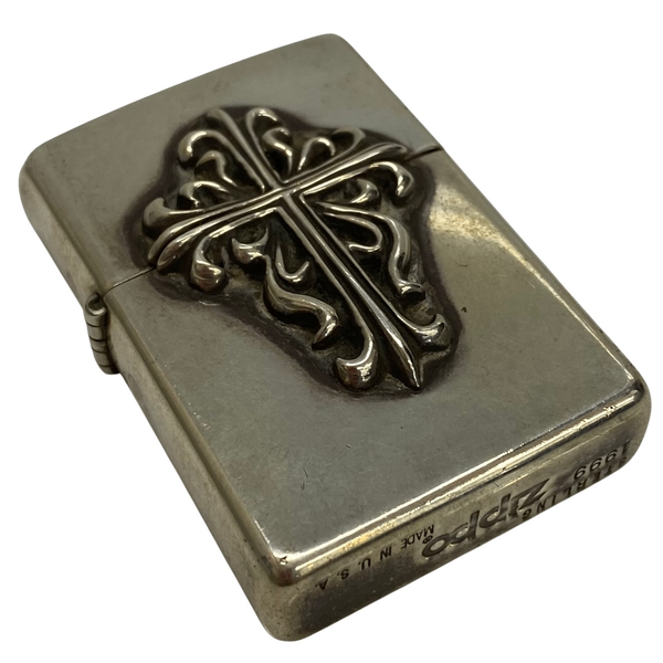 【曜日割引対象外】 【中古】ジッポー ZIPPO STERLING 1999年製 USA製 オイルライター クロス メンズジュエリー・アクセサリー その他 シルバー 201goods-746 VB