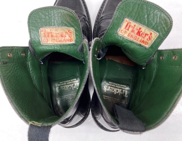 トリッカーズ Trickers LEATHER BOOTS レザー ブーツ ストレートチップ レースアップ Dainiteソール 革靴 シューズ 黒 メンズ靴 ブーツ カントリー ブラック 104S-752