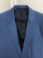 プラダ PRADA TAILORED JACKET テーラード ジャケット シングル スーツ 青 サイズ 48R ジャケット 無地 ブルー 104MT-1642