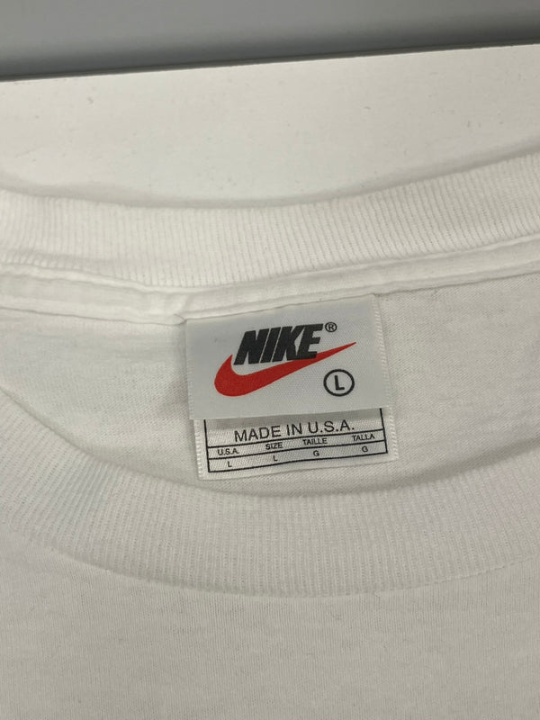 ナイキ NIKE 90's 90年代 FOOTBALL IS IN MY BLOOD アナトミカル 臓器 アメリカ製 MADE IN USA VINTAGE ヴィンテージ Tシャツ ホワイト Lサイズ 101MT-4961