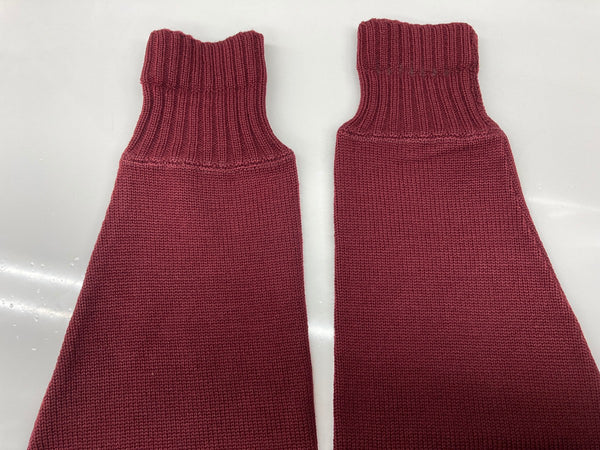 ヴィンテージ vintage 40s 40年代 DKM Wool Sweater ニット ロングリブ Vネック えんじ バーガンディ セーター 無地 ワインレッド 104MT-1873