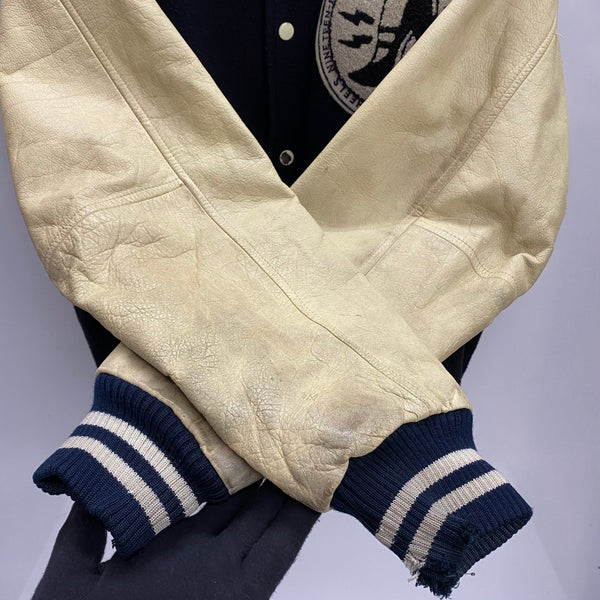 【曜日割引対象外】 ヒステリックグラマー HYSTERIC GLAMOUR 80's HYSTERIC ET-VOUS Wool Leather Varsity Jacket ジャケット ブラック 1サイズ 201MT-4605 VB