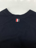 トムブラウン THOM BROWNE 4BAR WOOL CARDIGAN ライン ウール カーディガン Vネック ボタン 紺 MKC271A-00014415 サイズ 0 カーディガン ライン ネイビー 104MT-1084