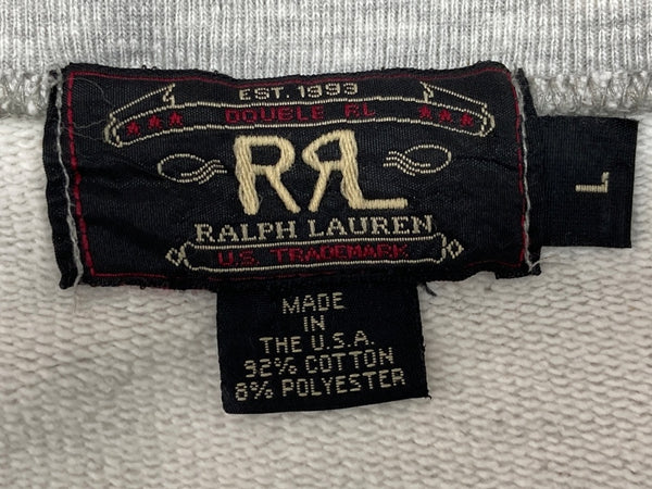 ダブルアールエル RRL 90s 90年代 三ツ星タグ トレーナー EAGLE イーグル SWEAT SHIRT ヴィンテージ VINTAGE ラルフローレン RALPH LAUREN コットン ポリエステル USA製 GRAY 灰色 スウェット プリント グレー Lサイズ 104MT-2042