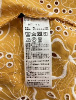 トーガ TOGA VIRILIS 23SS COTTON EMBROIDERY S/S SHIRT エンブロイダリー シャツ キューバ 半袖 刺繍 黄 TV31-FJ305 サイズ 44 半袖シャツ 総柄 イエロー 104MT-1170