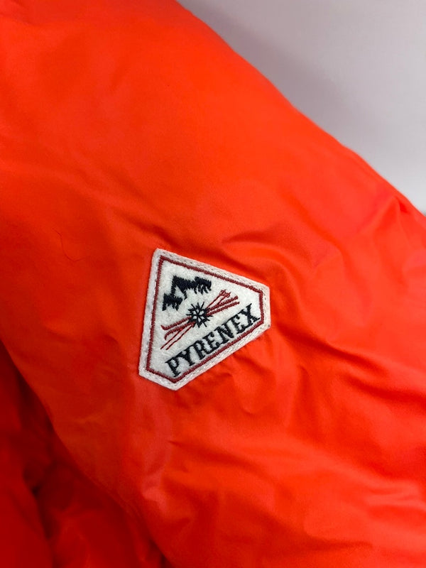ピレネックス Pyrenex MARGAUX Down Jacket マルゴー ジップアップダウンジャケット ダウンコート  朱色系 ビビッドカラー フード付き HWM001 ジャケット サイズ36 101LT-152