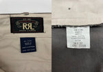ダブルアールエル RRL CHINO PANTS チノ パンツ ワーク ボタンフライ トラウザーズ Ralph Lauren 灰 無地 44788 チノパン グレー 34×32 104MB-339