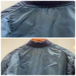 【曜日割引対象外】 アルファ インダストリーズ ALPHA INDUSTRIES 80's 旧タグ USA製 MA-1 フライトジャケット ジャケット ネイビー Lサイズ 201MT-4431 VB