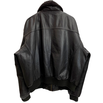 【曜日割引対象外】 リーバイス Levi's 90's 襟ボア付き 韓国製 レザージャケット フライト ジャケット ブラウン XLサイズ 201MT-4883 VB